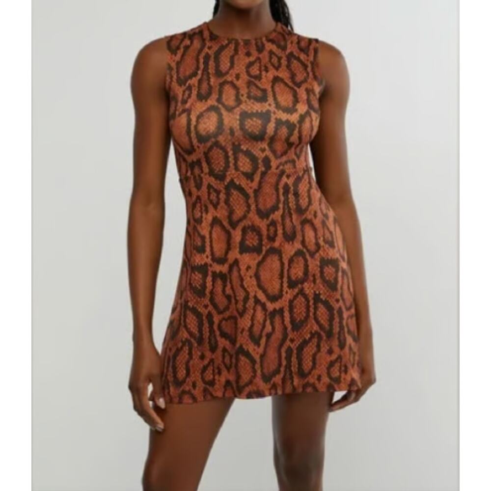 WeWoreWhat Muscle Tank Mini Dress In Snake NWT